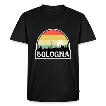 Bologne Italie Flag Skyline Souvenir de voyage - T-shirt Premium bio Homme - noir - Devant - Nico (187cm)