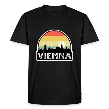 Vienne Autriche Flag Skyline Souvenir de voyage - T-shirt Premium bio Homme - noir - Devant - Nico (187cm)
