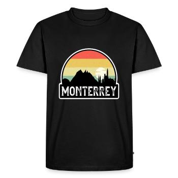 Monterrey Mexique Flag Skyline Souvenir de voyage - T-shirt Premium bio Homme - noir - Devant - Nico (187cm)