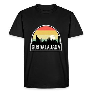 Guadalajara Mexique Flag Skyline Souvenir de voyage - T-shirt Premium bio Homme - noir - Devant - Nico (187cm)