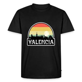 Valence Venezuela Flag Skyline Souvenir de voyage - T-shirt Premium bio Homme - noir - Devant - Nico (187cm)
