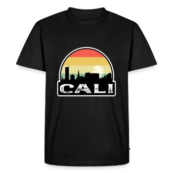 Cali Colombie Flag Skyline Souvenir de voyage - T-shirt Premium bio Homme - noir - Devant - Nico (187cm)