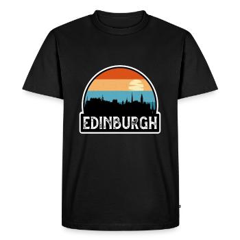 Edimbourg Écosse Flag Skyline Souvenir de voyage - T-shirt Premium bio Homme - noir - Devant - Nico (187cm)