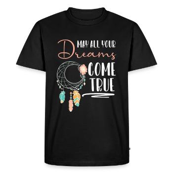 Rêves Tatouage aborigène Ésotérisme - T-shirt Premium bio Homme - noir - Devant - Nico (187cm)