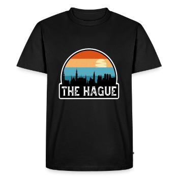 La Haye Drapeau des Pays-Bas Skyline Souvenir de voyage - T-shirt Premium bio Homme - noir - Devant - Nico (187cm)