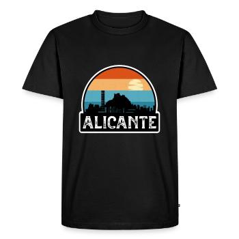 Alicante Espagne Flag Skyline Souvenir de voyage - T-shirt Premium bio Homme - noir - Devant - Nico (187cm)