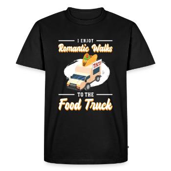Food Truck Repas Foodie - T-shirt Premium bio Homme - noir - Devant - Nico (187cm)