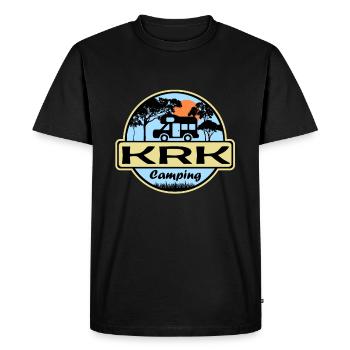 Krk Camping - T-shirt Premium bio Homme - noir - Devant - Nico (187cm)