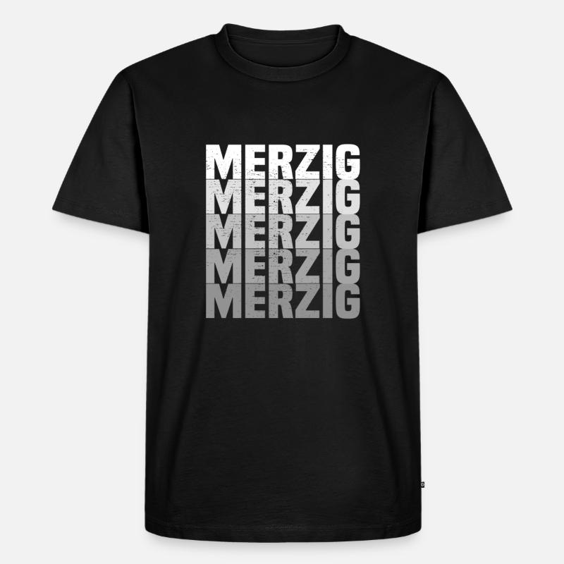 merzig saar - Männer Premium Bio T-Shirt - Schwarz