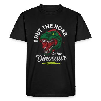 Dinosaur Prehistoric Velociraptor Children - Men's Premium Organic T-Shirt - black - Front - Nico (187cm)
