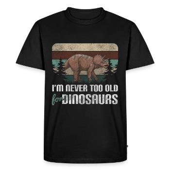 Dinosaures Fossile Velociraptor Crétacé - T-shirt Premium bio Homme - noir - Devant - Nico (187cm)