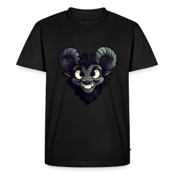 Chèvre chèvre chèvre effrayante - T-shirt Premium bio Homme - noir - Devant - Nico (187cm)
