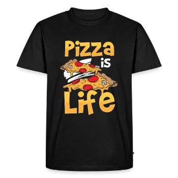 Pizzeria Pizza lovers Restaurant - T-shirt Premium bio Homme - noir - Devant - Nico (187cm)