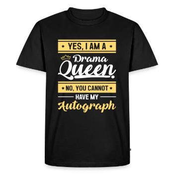 Queen Princess Attention Trouble - Men's Premium Organic T-Shirt - black - Front - Nico (187cm)