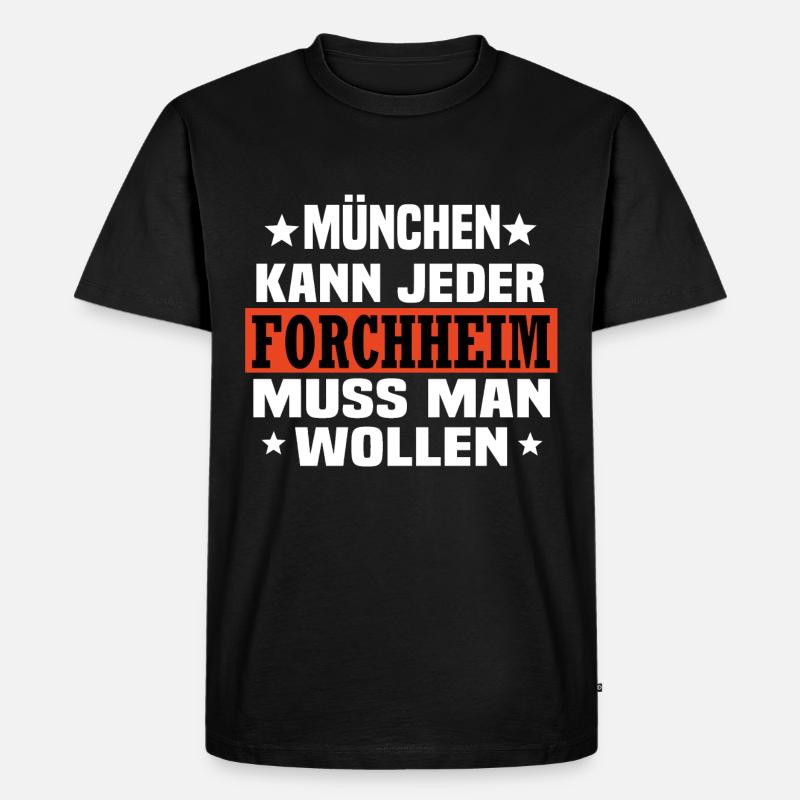Forchheim - Männer Premium Bio T-Shirt - Schwarz