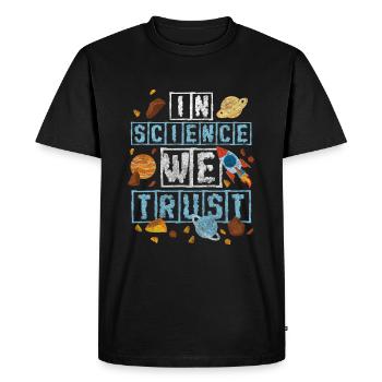 Space Planet Spacesuit - Men's Premium Organic T-Shirt - black - Front - Nico (187cm)