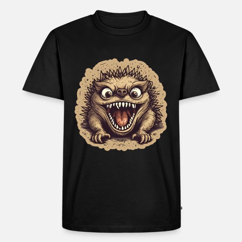 Igel Halloween Horror - Männer Premium Bio T-Shirt - Schwarz