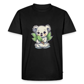 Koala - T-shirt Premium bio Homme - noir - Devant - Nico (187cm)