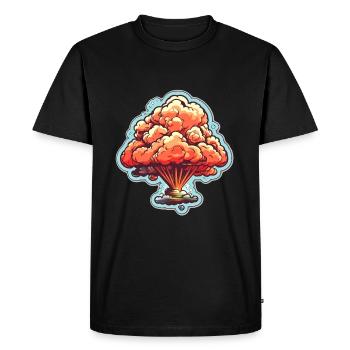 Explosion Feux d’artifice Pièces pyrotechniques - T-shirt Premium bio Homme - noir - Devant - Nico (187cm)
