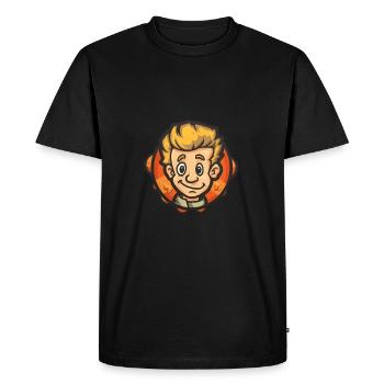 Cheerful boy - Men's Premium Organic T-Shirt - black - Front - Nico (187cm)