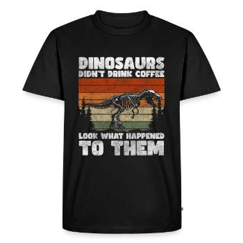 Coffee Lovers Breakfast Coffee Shop - Men's Premium Organic T-Shirt - black - Front - Nico (187cm)
