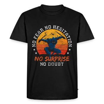 Arme d’épéiste Kendo Akido - T-shirt Premium bio Homme - noir - Devant - Nico (187cm)