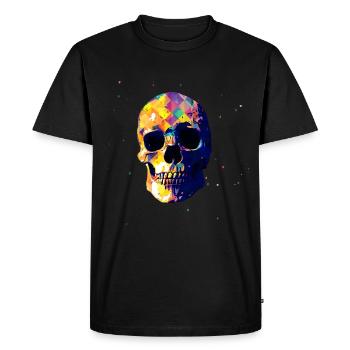 Crâne - T-shirt Premium bio Homme - noir - Devant - Nico (187cm)