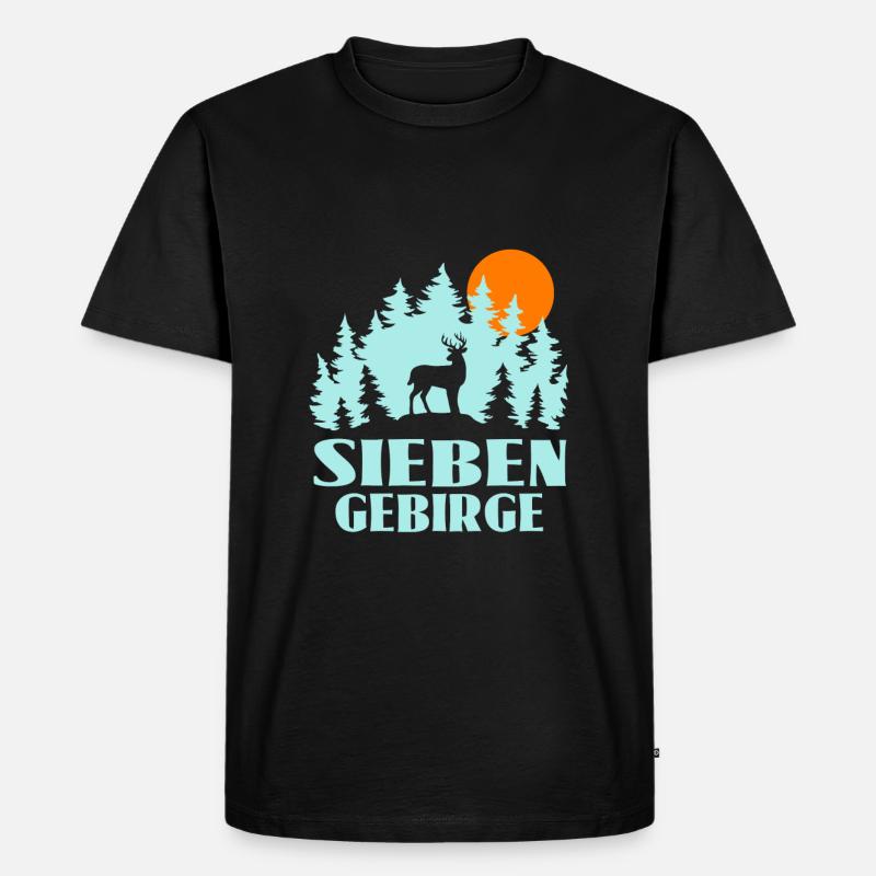 Siebengebirge - Männer Premium Bio T-Shirt - Schwarz