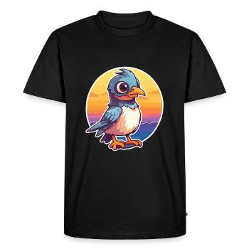 Jay Funny Cartoon Kawaii Beach Illustration - T-shirt Premium bio Homme - noir - Devant - Nico (187cm)