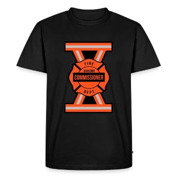 Chef adjoint du service d’incendie - T-shirt Premium bio Homme - noir - Devant - Nico (187cm)