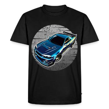 Jdm / Tuning / Turbocompresseur / Jantes / Chiptuning - T-shirt Premium bio Homme - noir - Devant - Nico (187cm)