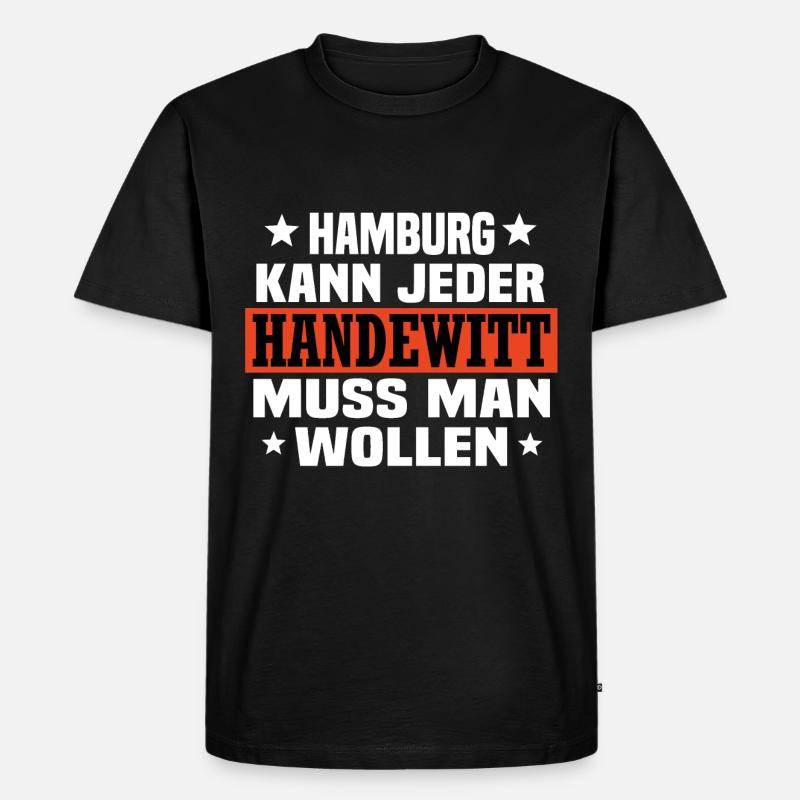 Handewitt - Männer Premium Bio T-Shirt - Schwarz