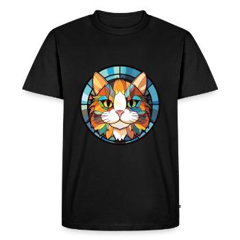 Munchkin chat aquarelle colorée pour animaux de compagnie Illustration - T-shirt Premium bio Homme - noir - Devant - Nico (187cm)