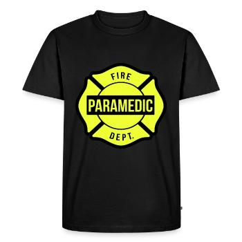 Pompiers ambulanciers paramédicaux - T-shirt Premium bio Homme - noir - Devant - Nico (187cm)