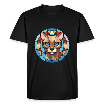 Chat tonkinois coloré aquarelle pour animaux de compagnie Illustration - T-shirt Premium bio Homme - noir - Devant - Nico (187cm)