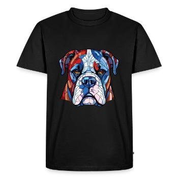 Alapaha Blue Blood Bulldog race chien aquarelle - T-shirt Premium bio Homme - noir - Devant - Nico (187cm)