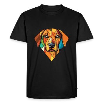 Braque Du Bourbonnais race de chien aquarelle verre - T-shirt Premium bio Homme - noir - Devant - Nico (187cm)