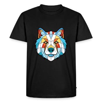 Illustration à l’aquarelle de race de chien esquimau canadien - T-shirt Premium bio Homme - noir - Devant - Nico (187cm)