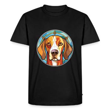 Gordon Setter chien race aquarelle Illustration - T-shirt Premium bio Homme - noir - Devant - Nico (187cm)