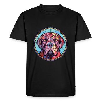 Neapolitan Mastiff Dog Breed Colorful Watercolor - Men's Premium Organic T-Shirt - black - Front - Nico (187cm)