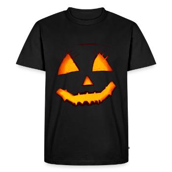 Citrouille Halloween - T-shirt Premium bio Homme - noir - Devant - Nico (187cm)