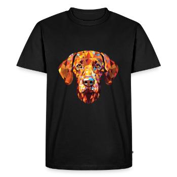 German Short Haired Pointer Dog Breed Watercolor - Men's Premium Organic T-Shirt - black - Front - Nico (187cm)