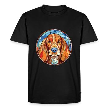 Basset Fauve De Bretagne Dog Breed Watercolor - Men's Premium Organic T-Shirt - black - Front - Nico (187cm)