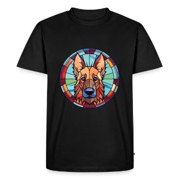 Berger belge Tervuren chien race aquarelle - T-shirt Premium bio Homme - noir - Devant - Nico (187cm)