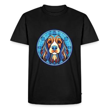 Griffon Bleu De Gascogne Race Chien Aquarelle - T-shirt Premium bio Homme - noir - Devant - Nico (187cm)