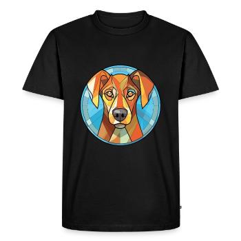 Uruguayen Cimarron Chien Race Coloré Aquarelle - T-shirt Premium bio Homme - noir - Devant - Nico (187cm)