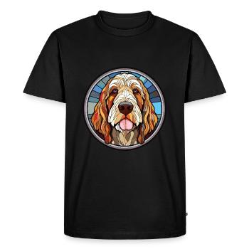 Spinone Italiano race de chien Illustration à l’aquarelle - T-shirt Premium bio Homme - noir - Devant - Nico (187cm)