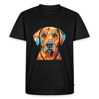 Labrador Retriever Purebred Dog Breed Watercolor - Men's Premium Organic T-Shirt - black - Front - Nico (187cm)