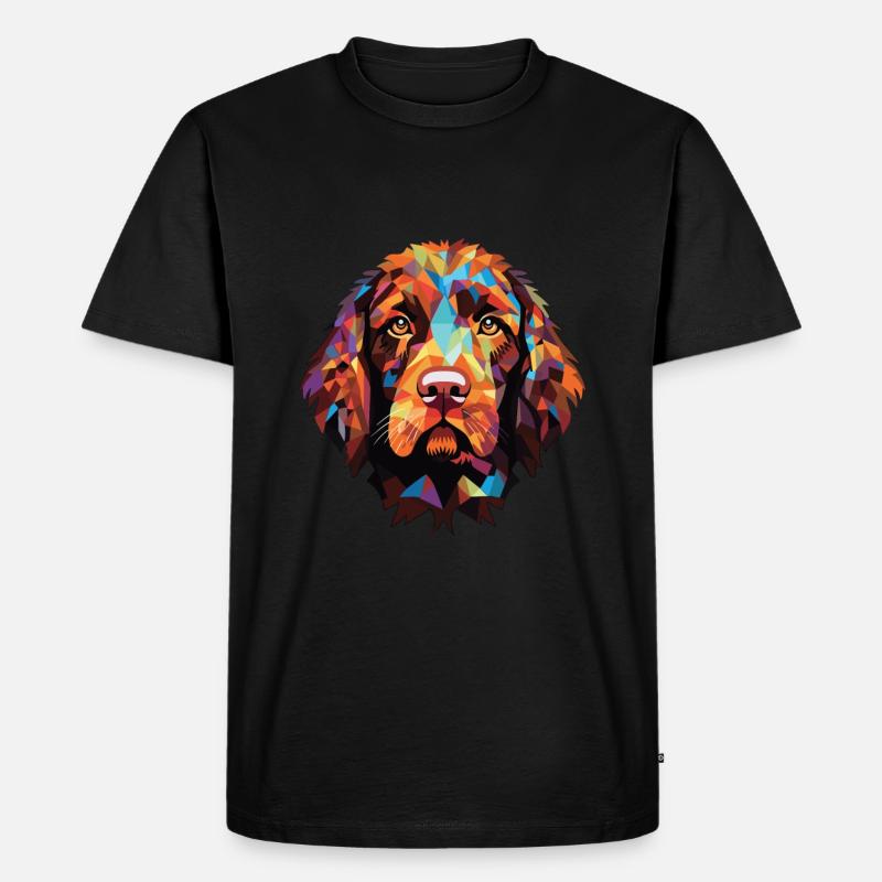 Pudelpointer Hunderasse Aquarell Illustration - Männer Premium Bio T-Shirt - Schwarz