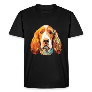 Spinone Italiano Purebred Dog Breed Watercolor - Men's Premium Organic T-Shirt - black - Front - Nico (187cm)